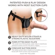 Hám tapadókorongos szexjátékoknak Beginner's body dock strap-on harness fekete