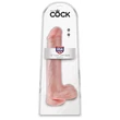 Letapasztható realisztikus dildó 13" cock with balls  light