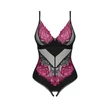 Alul nyitott rózsamintás body Rosenty crotchless teddy M/L