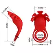 Tölthető vibráló péniszgyűrű Pretty Love vibrant penis ring ruben red