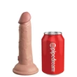 Realisztikus letapasztható vibrátor 6" dual density vibrating silicone cock  light