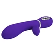 Csiklókaros puha szilikon g-pont vibrátor Pretty Love Thomas Purple II 20cm