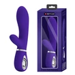 Csiklókaros puha szilikon g-pont vibrátor Pretty Love Thomas Purple II 20cm
