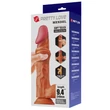 Realisztikus csúszóbőrös herés dildó Pretty Love Mendel brown 24 cm