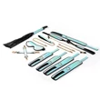 Bdsm szett 8 darabos metál kék Vivid Sorairo: glossy blue soft bondage kit