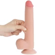 Letapasztható 9'' sliding skin dual layer dildó testszínű