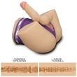 Torzó realisztikus vibrátorral Streetgirl's dual motor sensation pulse with dildo