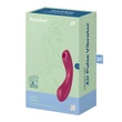 Három izgatású vibrátor Curvy trinity 1 piros