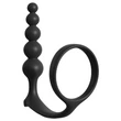 Análdugó péniszgyűrűvel Ass-gasm cockring anal beads black