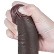Letapaszható dildó 7.5'' sliding skin dual layer dong fekete iii