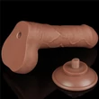 Ultrarealisztikus előbőrös dildó 18 cm sliding skin dual layer dong brown 7"