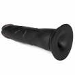 Felcsatolható fekete herés dildó állítható hámmal 19 cm - Easy strapon set 7.5'' black