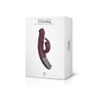Csiklókaros G-pontos vibrátor Titanz 7" silicone rechargeable vibrator in rubine red
