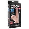 Ultrarealisztikus dildó mozgó herékkel 15,2 cm - 6" triple density cock with swinging balls light