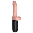 Melegíthető herés lökő vibrátor 17 cm - 6,5" thrusting cock with balls light