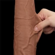 Ultrarealisztikus nagy méretű csúszóbőrös dildó 34 cm - 13.5'' King Sized Sliding Skin Dual Layer Dong Brown