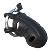 Szilikon péniszketrec acél gyűrűvel Hardcore silicone cock blocker black