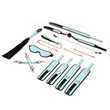 Bdsm szett 8 darabos metál kék Vivid Sorairo: glossy blue soft bondage kit