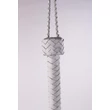 Fonott bőr korbács Kid handle leather braided tails fehér