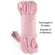 Rózsaszínű kötél Rebellion reign rose silky bondage rope