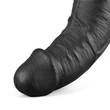 Realisztikus vibrátor 10.5" real softee rechargeable vibrating dildo(black)