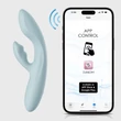 Csiklókaros szilikon vibráetor applikációs Chika turquoise grey