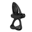 Vibrációs péniszgyűrű herepgyűrűvel és csiklóizgatóval Pretty Love vibration cockring black