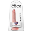 Letapasztható realisztikus dildó 6" cock with balls  light
