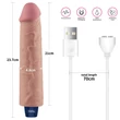 Realisztikus vibrátor 9.5" real softee rechargeable vibrating dildo(flesh)