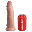 Letapasztható vibrátor 8" dual density vibrating silicone cock  light