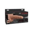 Felköthető ejakuláló dildó 7" squirting hollow strap-on light black