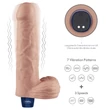 Realisztikus 23 cm-es vibrátor 9" real softee rechargeable vibrating dildo (testszínű)