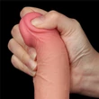 Csúszóbőrös dupla rétegű realisztikus herés dildó 19,5 cm világos - 7.5'' Sliding Skin Dual Layer Dong Flesh III