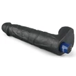 Realisztikus vibrátor 10.5" real softee rechargeable vibrating dildo(black)