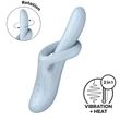 Forgófejes melegíthető rugalmas vibrátor Heat Flex 4 (világoskék)