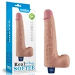 Realisztikus vibrátor 25 cm Real softee rechargeable vibrating dildo (testszínű)