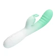 Csiklókaros nyuszi vibrátor Pretty Love Cerberus green/white