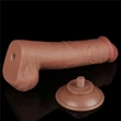 Letapasztható 8'' sliding skin dual layer dildó barna iii