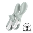 Pumpálható vibrátor szürkés zöld Air pump booty 3 greygreen
