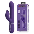 Masszírozógyöngyös csiklókaros vibrátor sötét lila - Pretty Love Falin twinkled tenderness purple