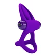 Vibrációs péniszgyűrű herepgyűrűvel és csiklóizgatóval Pretty Love Vibration Cockring purple