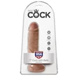 Letapasztható dildó herékkel 7" cock with balls  tan