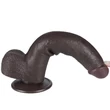 Letapasztható 9'' sliding skin dual layer dildó fekete