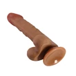 Realisztikus herés barna dildó Beautiful Buraq 24 cm