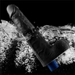 Realisztikus vibrátor 10" real softee rechargeable vibrating dildo(black)