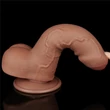 Ultrarealisztikus előbőrös dildó 18 cm sliding skin dual layer dong brown 7"