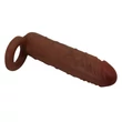 Péniszhosszabbító köpeny heregyűrűvel +2,5 cm Pretty Love Kaile brown
