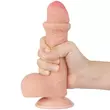 Ultrarealisztikus előbőrös dildó 18 cm sliding skin dual layer dong flesh 7"