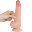 Csúszóbőrös dupla rétegű realisztikus herés dildó 19,5 cm világos - 7.5'' Sliding Skin Dual Layer Dong Flesh II