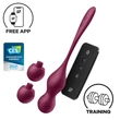 Gésagolyó vibrációs applikációs Love birds vary connect app wine red